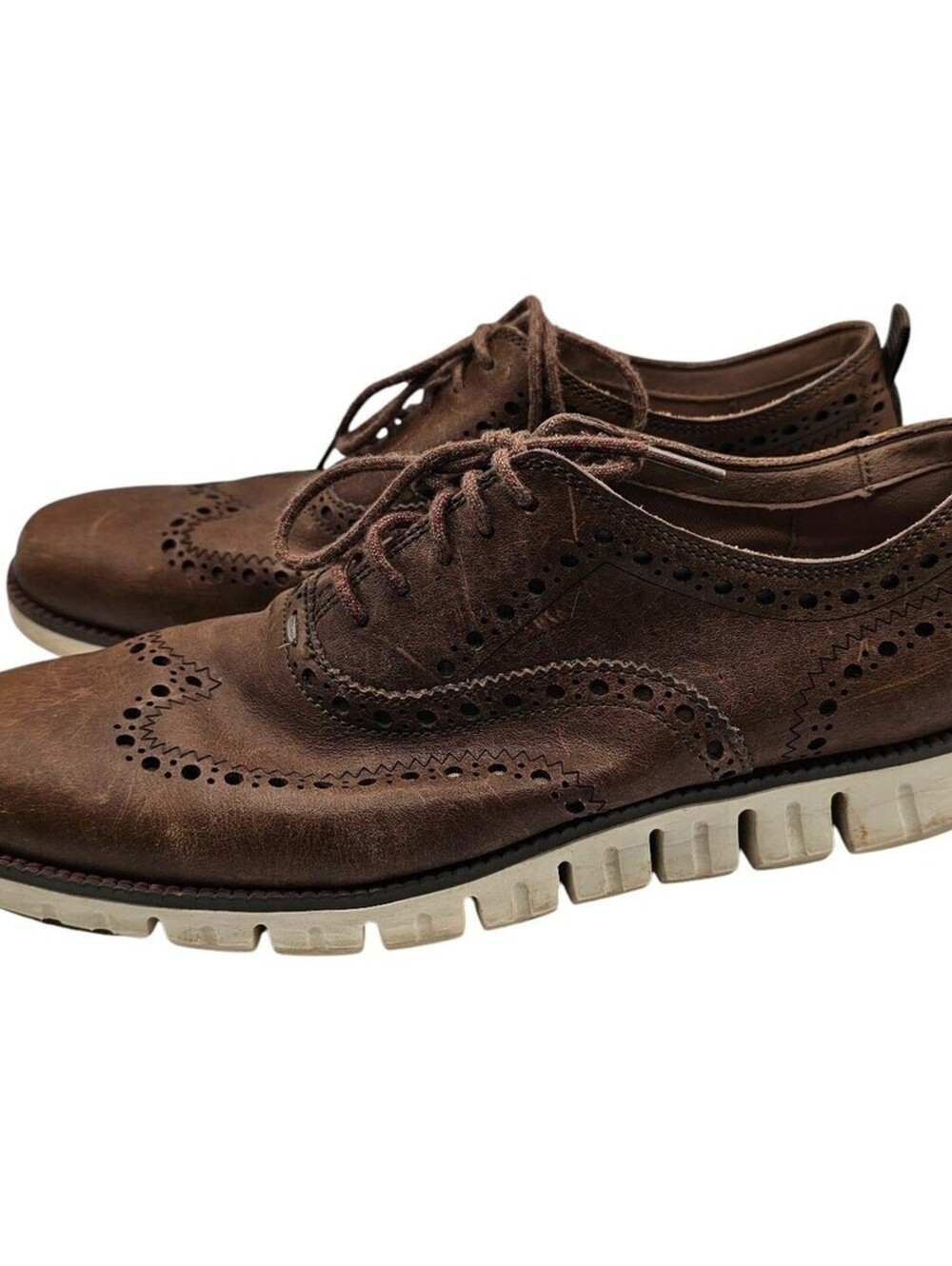 Cole Haan Men's Zerogrand Wing Oxford British Brown Ankle-High Leather Shoe 8.5